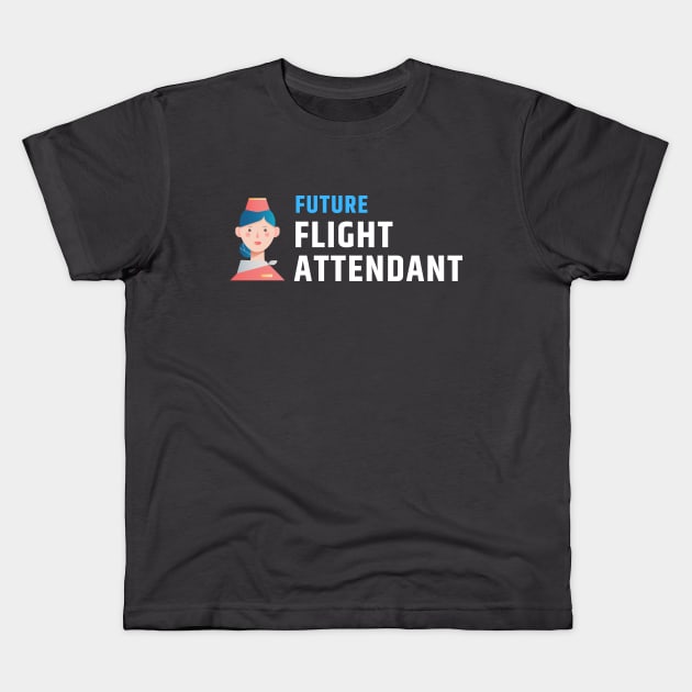 Future Flight Attendant (Cabin Crew) Kids T-Shirt by Jetmike